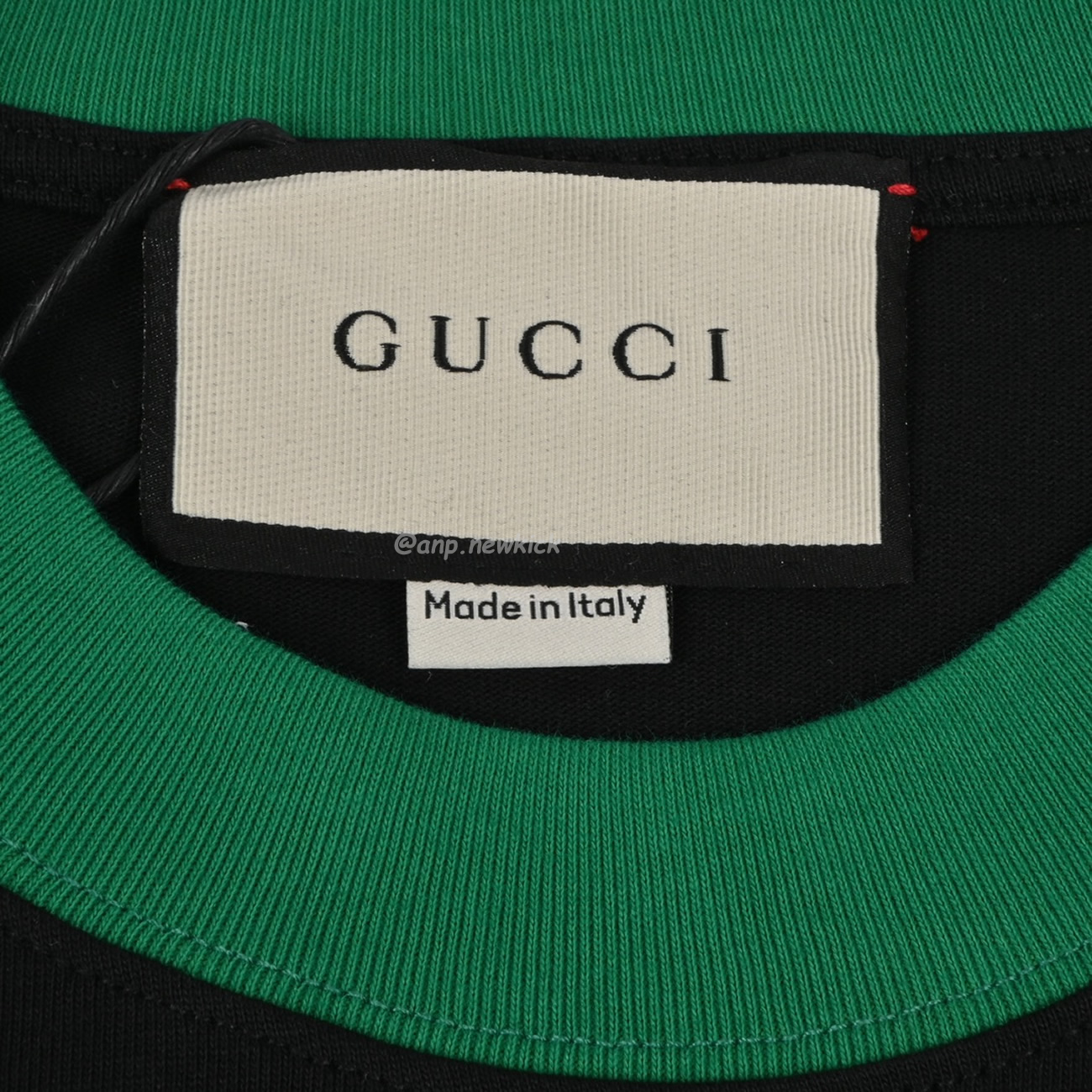 Gucci Color Blocking Logo Letter Embroidered Pattern Short Sleeved T Shirt (4) - newkick.org